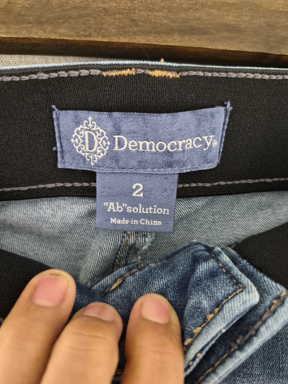Democracy “Ab”solution jeans in a classic medium/light blue wash. SKU0267 - Picture 9 of 16
